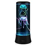 POYO LED Fantasy Quallen Lavalampe – Runde echte Quallen Aquarium Lampe – 7 Farben Einstellung...