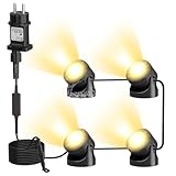 SoulBay Teichbeleuchtung, 4er Unterwasser LED Licht mit mit Timer, IP68 Wasserdichte LED Unterwasser...