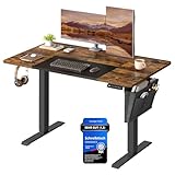 SONGMICS Höhenverstellbarer Schreibtisch elektrisch, 120 x 60 cm, stufenlos verstellbar,...