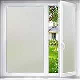 Haton Fensterfolie Blickdicht Milchglasfolie Sichtschutzfolie Fenster Selbsthaftend, Selbstklebend...