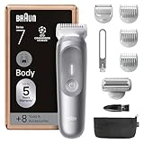 Braun Bodygroomer Series 7, Elektrischer Körperrasierer Herren mit 8 Zubehörteile, Kabelloser...