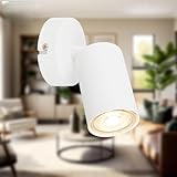 B.K.Licht - EEK A LED Wandleuchte innen schwenkbar, 3000K warmweiß, 2W, 450 Lumen, ca. 50.000h...