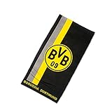 Borussia Dortmund BVB-Handtuch mit Logo im Streifenmuster (50x100cm)