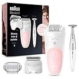 Braun Silk-épil 5 Beauty-Set, Epilierer Damen für Haarentfernung, Aufsätze für Rasierer, Trimmer...