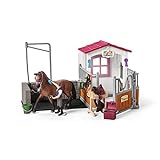 SCHLEICH 42404 Pferde-Waschplatz mit Stall (Amazon exklusiv) Tierspielzeug, Spielset, Multicolor