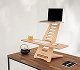 Harmoni Stehpult aus Holz - Laptop Schreibtischaufsatz höhenverstellbar Computertisch – Ständer...