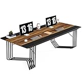 Tribesigns Schreibtisch 200cm Konferenztisch, 2 Personen Computertisch Home Office mit stabilem...