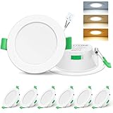 ALUSSO LIGHTING LED Einbaustrahler 230V 7W Dimmbar 68mm, IP44 Einbauleuchten Für Badezimmer Küche,...
