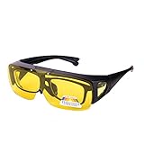 Überzieh Nachtsichtbrille für Brillenträger, HD Blendschutz polarisierende Gläser für Herren...