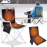 Stadion Sitzkissen Beheizt, Faltbares USB Beheiztes Sitzkissen mit Rückenlehne, 3 Heizmodi,...