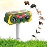 Uffylle Katzenschreck Ultraschall Dualer Solar Eule, 2 Modus Tiervertreiber, IP68 Marderschreck mit...