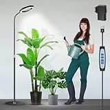 Garpsen Pflanzenlampe, Pflanzenlampe LED Vollspektrum mit Standfuß, 3 Farben Grow Light mit Timer...