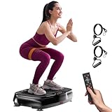 TISSCARE Vibrationsplatte,Rüttelplatte Sport für Zuhause ,Vibro Shaper mit 120 Stufen, 5 Modi &...