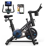 MERACH Heimtrainer Fahrrad, Leises Hometrainer Fahrrad mit Verbessertem LCD-Monitor, Indoor Cycling...