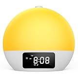 Foryond Tageslichtwecker,Lichtwecker Sonnenaufgang Wecker Digital Wake Up Light mit 25 beruhigende...