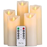 Da by LED Kerzen, flammenlose Kerze 300 Stunden Batterie Dekorative Kerze 5er Set (13cm, 14cm, 16cm,...