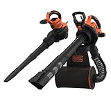 BLACK+DECKER 3-in-1 Elektro Laubsauger Akku & Laubbläser Akku (3.000 Watt, mit...