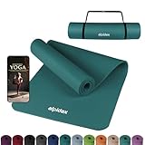 ALPIDEX Yogamatte 183 x 60 x 0.8 cm Phthalatfreie Fitness Matte E-Book Tragegurt...