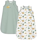 Chilsuessy Baby Schlafsack 1.5 Tog 2er Pack Ganzjahresschlafsack 100% Baumwolle...