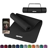 ALPIDEX Yogamatte 183 x 60 x 0.8 cm Phthalatfreie Fitness Matte E-Book Tragegurt...