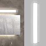 CBJKTX LED Spiegelleuchte Bad Spiegellampe - 12W Wandlampe mit Schalter 45CM Badleuchte Wand...