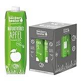 beckers bester Naturtrüber Apfel - 6er Pack - Apfelsaft - 100% natürlicher Direktsaft -...