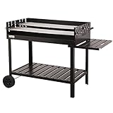 tepro Holzkohlegrill Grillwagen Atlanta, Outdoor BBQ mit Rädern,...