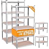 Tronitechnik® Schwerlastregal, 2er Set, Kellerregal, Lagerregal, 90 x 40 x 180 cm x 2, Regal mit...