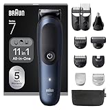 Braun All-in-One Trimmer-Set 7, 11-in-1 Multigroom, Barttrimmer, Nasenhaartrimmer,...