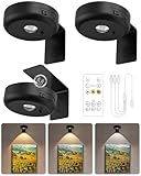 GOODEA Bilderleuchte Kabellos 2200mAh Aufladbar LED Spot Akku mit Fernbedienung und Timer- 3 Farben...