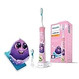 Philips Sonicare For Kids Elektrische Schallzahnbürste, Integriertes Bluetooth, Coaching-App, rosa...