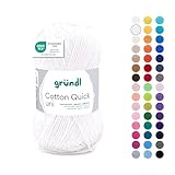 Gründl Wolle Cotton Quick uni Garn zum Stricken & Häkeln aus 100% Baumwolle, 1...