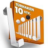 Menz Türhaken zum Einhängen, 10er Set - Kleiderhaken an Tür, stabile Haken zum Einhängen,...