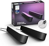 Philips Hue White & Color Ambiance Play Lightbar Doppelpack schwarz 2x490lm, dimmbar, bis zu 16...