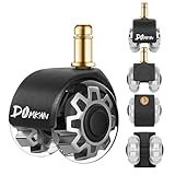 Domkan Bürostuhl Rollen 10mm x 22 mm, 5er Set Rollen für Bürostühle,Leise und Weiche für...