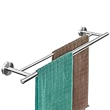 Doppelter Handtuchhalter, Dailyart Badezimmer Handtuchstange Bad Ohne Bohren für Wandmontage 70cm...