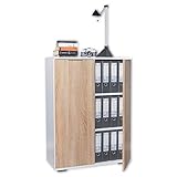 Büroschrank Mehrzweckschrank Schrank B 80,2 cm x H 109,5 cm x T 35 cm Büromöbel Aktenschrank...