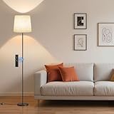 SIBRILLE LED Leselampe Stehlampe, 9W Stehlampe mit Fernbedienung&Fußschalter, 3000K-6000K...