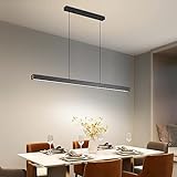 100CM Einstellbare Hängelampe, Modern Linear Dining Pendelleuchte LED mit 0,1%-100%, Dimmbare...
