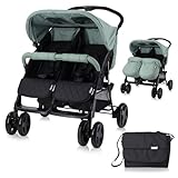 Lorelli Zwillingskinderwagen Twin, Zwillingsbuggy klappbar für 2 Kinder, leicht, kompakter...