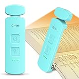 Gritin Leselampe Buch Klemme, USB Wiederaufladbare LED Buchlampe für Lesen ins Bett, 3...