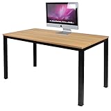 DlandHome Computertisch Holz Schreibtisch 120 x 60 cm Laptop PC Tisch, Moderner Bürotisch...