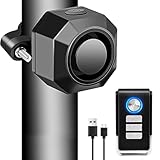 NineLeaf Fahrrad Alarmanlage mit USB Wiederaufladbar, Fahrrad Alarm mit Halterung, 110dB Einbrecher...