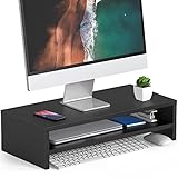 FITUEYES Monitorständer mit 2 Ebenen, 54 x 25,5 cm, Großer Computer-Laptop-Ständer mit Stauraum...