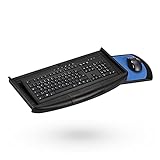 SO-TECH® Tastaturauszug schwarz mit Mauspad Tastaturablage Tastaturschublade PC Tastatur Auszug