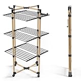 VOUNOT Wäscheständer Turm 3 Ebenen, Turmwäscheständer Klappbar Platzsparend, Standtrockner...