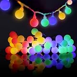 AGOTD 40 LED Lichterkette Kugel, 5M Lichterkette Batteriebetrieben Lichterketten Wasserdicht, Ideal...
