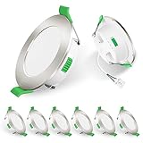 ALUSSO LED Einbaustrahler 230V IP44, 4W Dimmbar LED Spots 230V Deckenspots Einbauleuchten 55-68mm...