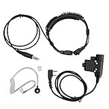 Kehlkopfmikrofon-Headset mit U94 Tactical PTT für UV-5R BF-888S BF-F8HP BF-F9...
