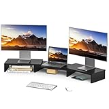 Rfiver Monitorständer Monitor Stand Bildschirmerhöhung - Holz Dual Unterbau Bildschirm Laptop...